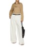 Figure View - Click To Enlarge - BOTTEGA VENETA - Cotton Twill Wide Leg Cotton Trousers