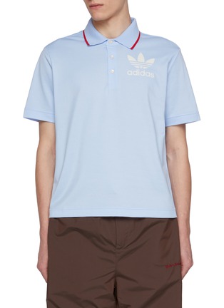 Main View - Click To Enlarge - ADIDAS - x Wales Bonner Logo Cotton Blend Polo Shirt