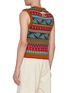 Back View - Click To Enlarge - ADIDAS - x Wales Bonner Cropped V-Neck Knitted Vest