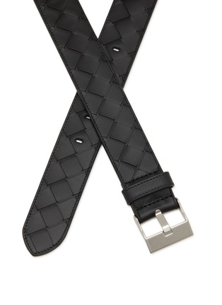 Detail View - Click To Enlarge - BOTTEGA VENETA - Watch Buckle Intrecciato Leather Belt