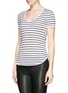 Front View - Click To Enlarge - RAG & BONE - 'Aria' stripe modal jersey T-shirt