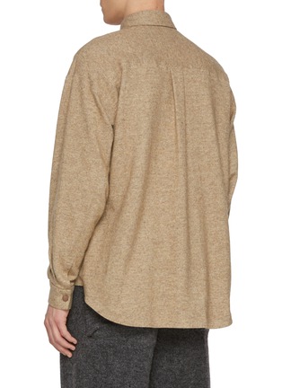 Back View - Click To Enlarge - TECLOR - Pointed Collar Wool Blend Shirt