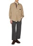 Figure View - Click To Enlarge - TECLOR - Pointed Collar Wool Blend Shirt