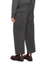 Back View - Click To Enlarge - TECLOR - Flat Front Pleated Cropped Wool Blend Pants