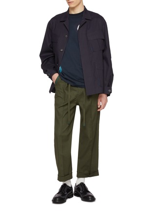 Figure View - Click To Enlarge - TECLOR - Notch Lapel Fatigue Safari Jacket