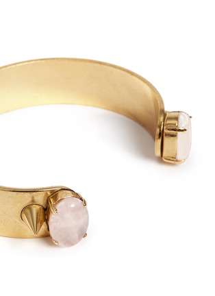 Detail View - Click To Enlarge - ELA STONE - 'Bonnie' double stone spike cuff