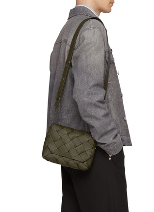 Figure View - Click To Enlarge - BOTTEGA VENETA - Small Diago Intrecciato Leather Messenger