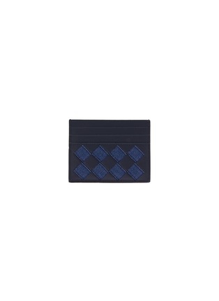 Main View - Click To Enlarge - BOTTEGA VENETA - Intrecciato Leather Denim Cardholder