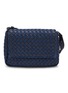 Main View - Click To Enlarge - BOTTEGA VENETA - Large Cobble Intrecciato Leather Denim Messenger