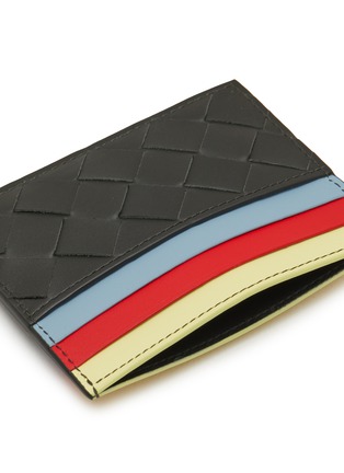 Detail View - Click To Enlarge - BOTTEGA VENETA - Intrecciato Rainbow Leather Credit Card Case