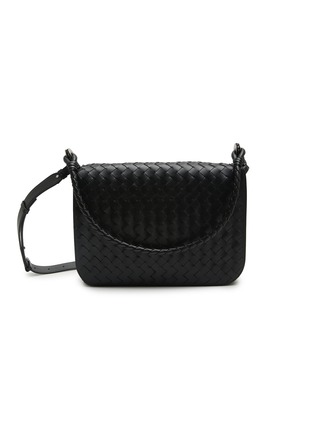 Main View - Click To Enlarge - BOTTEGA VENETA - Small Swing Intrecciato Leather Messenger Bag