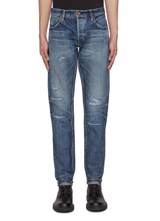 Main View - Click To Enlarge - WASHI - Hishi Jyugoya Cotton Washi Paper Jeans