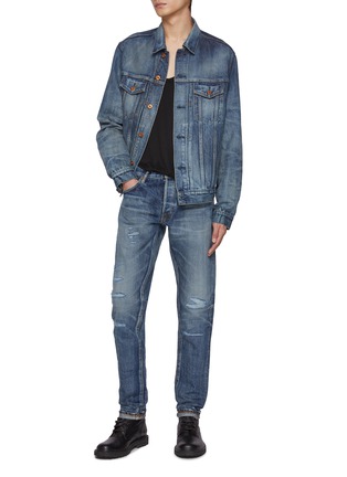 Figure View - Click To Enlarge - WASHI - Hishi Jyugoya Cotton Washi Paper Jeans
