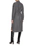 Back View - Click To Enlarge - MONCLER - Belted Wool Blend Midi Shirt Dress