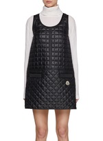 【関税込み】moncler TWO-MATERIAL DRESS Moncler logo-appliqué Mini Dress | Pink | FARFETCH