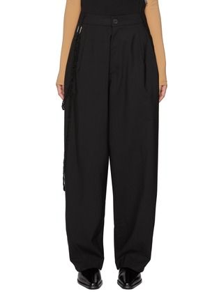 Main View - Click To Enlarge - DARKPARK - Phebe Chain Wide Leg Wool Trousers