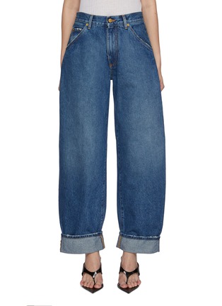 Main View - Click To Enlarge - DARKPARK - Khris Barrel Leg Medium Wash Jeans