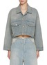 Main View - Click To Enlarge - DARKPARK - Gigi Bouclé Denim Cropped Jacket