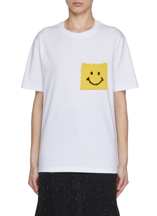 Main View - Click To Enlarge - JOSHUA’S - Smiley Face Pocket Cotton T-Shirt