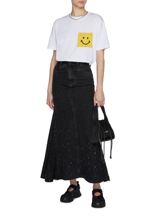 Figure View - Click To Enlarge - JOSHUA’S - Smiley Face Pocket Cotton T-Shirt