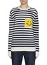 Main View - Click To Enlarge - JOSHUA’S - Smiley Face Pocket Cotton Wool Knit Sweater