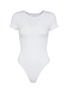 Main View - Click To Enlarge - ALEXANDERWANG - Bodywear Short Sleeve Rib Knit Bodysuit