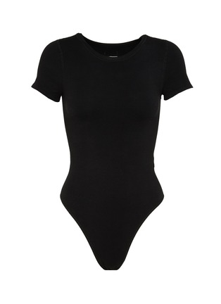 Main View - Click To Enlarge - ALEXANDERWANG - Bodywear Short Sleeve Rib Knit Bodysuit