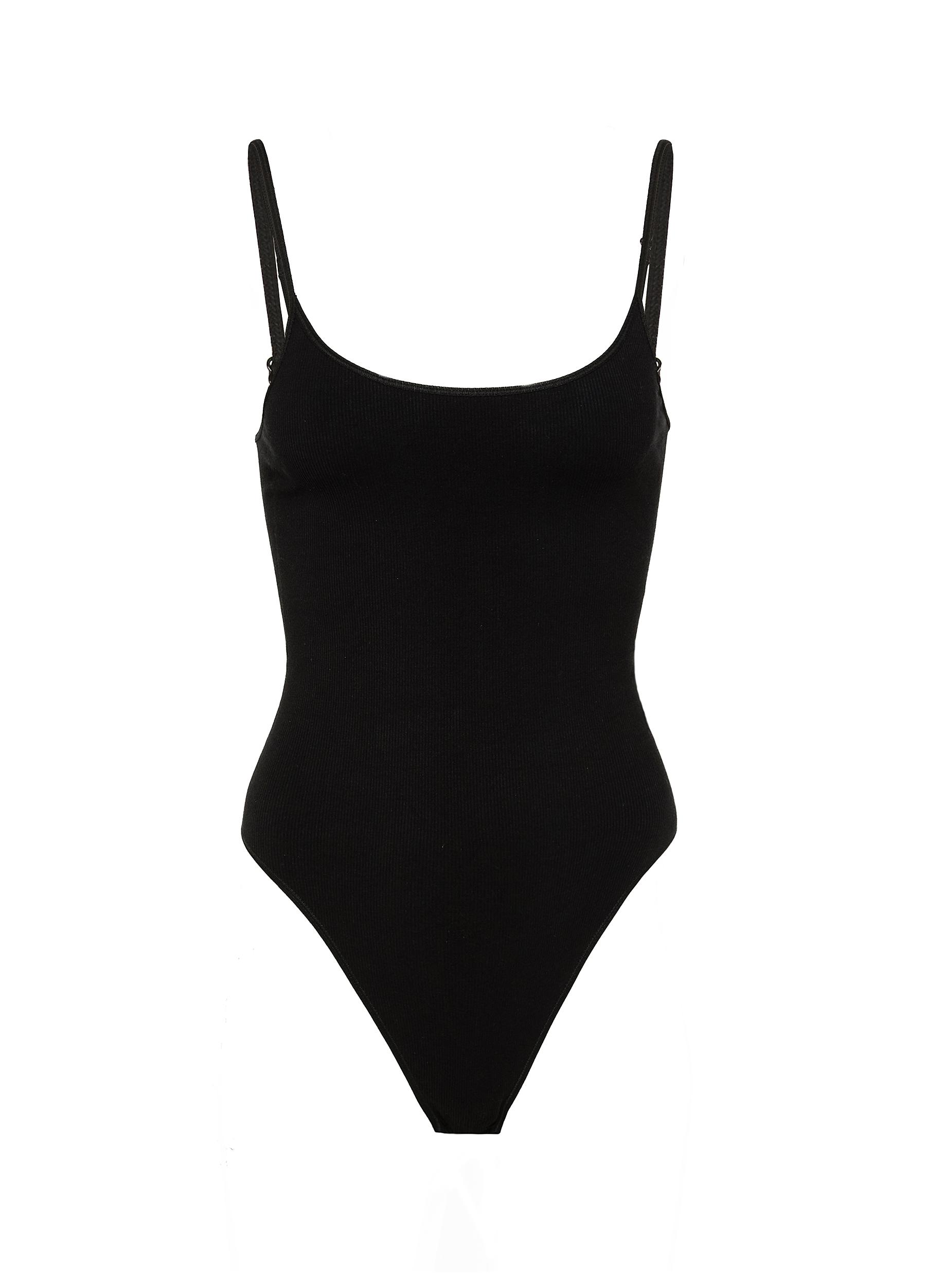 ALEXANDERWANG | Bodywear Rib Tank Bodysuit | BLACK | Women