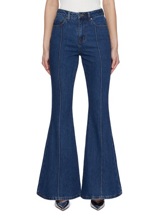 Main View - Click To Enlarge - SELF-PORTRAIT - Kick Flare Dark Washed Jeans