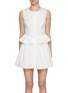 Main View - Click To Enlarge - SELF-PORTRAIT - Lace Panel Cotton Mini Dress