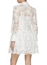 Back View - Click To Enlarge - SELF-PORTRAIT - Lace Mini Cotton Shirt Dress