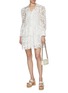 Figure View - Click To Enlarge - SELF-PORTRAIT - Lace Mini Cotton Shirt Dress