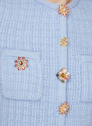  - SELF-PORTRAIT - Embellished Button Knit Mini Dress