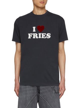 Main View - Click To Enlarge - JOSHUA’S - I Love Fries Washed Cotton Tee