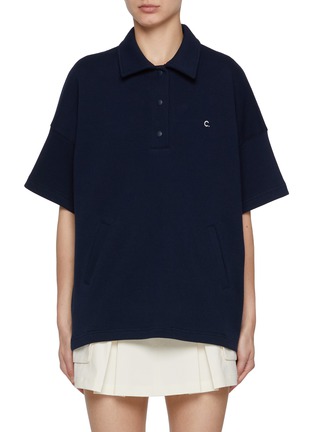 Main View - Click To Enlarge - CLOVE - Oversized Polo Shirt