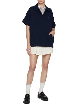 Figure View - Click To Enlarge - CLOVE - Oversized Polo Shirt