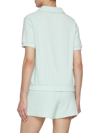Back View - Click To Enlarge - CLOVE - Soft Terry Open Collar T-shirt