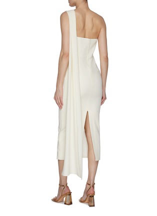 Back View - Click To Enlarge - ROLAND MOURET - One Shoulder Midi Dress