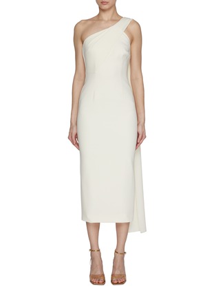 Main View - Click To Enlarge - ROLAND MOURET - One Shoulder Midi Dress