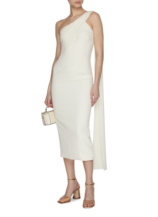 Figure View - Click To Enlarge - ROLAND MOURET - One Shoulder Midi Dress