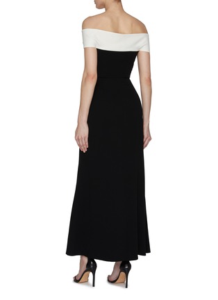 Back View - Click To Enlarge - ROLAND MOURET - Off Shoulder Maxi Dress