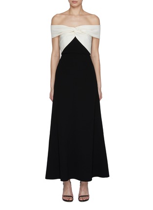 Main View - Click To Enlarge - ROLAND MOURET - Off Shoulder Maxi Dress