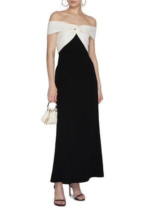 Figure View - Click To Enlarge - ROLAND MOURET - Off Shoulder Maxi Dress