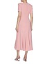 Back View - Click To Enlarge - ROLAND MOURET - Short Sleeve Twist Detail Midi Dress