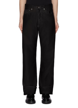 Main View - Click To Enlarge - MAISON MARGIELA - Satin Cotton Straight Leg Pants