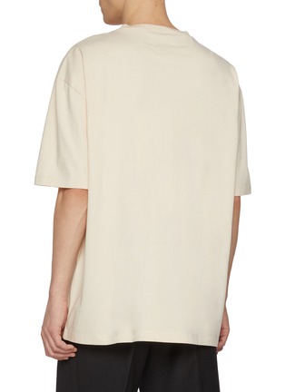 Back View - Click To Enlarge - MAISON MARGIELA - Boxy Stitched Number Cotton T-Shirt