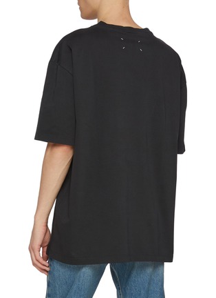 Back View - Click To Enlarge - MAISON MARGIELA - Boxy Stitched Number Cotton T-Shirt