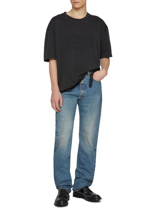 Figure View - Click To Enlarge - MAISON MARGIELA - Boxy Stitched Number Cotton T-Shirt