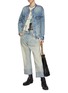 Figure View - Click To Enlarge - R13 - Cuffed X-Boyfriend Cotton Boyfriend Jeans