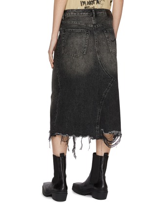 Back View - Click To Enlarge - R13 - Jesse Frayed Hem Straight Leg Skirt